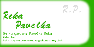 reka pavelka business card